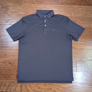 Texas Standard Mens Lariat Western Polo Shirt XL 24x29 Charcoal Grey Performance